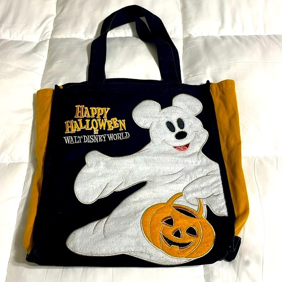 Disney World Not So Scary Mickey Ghost Trick or Treat Bag! - Picture 1 of 5
